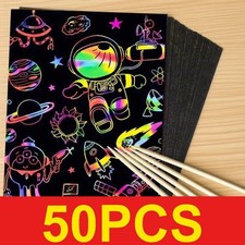 50 Sheets Scratch Art Paper