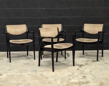 Set 4 Mid-Century Finn Juhl France & Son  196 Chairs Dining Arm Teak Danish 