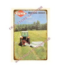 Kuhn Multi Disc Mowers metal tin sign bar club cottage farm plaques
