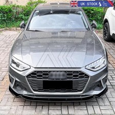For Audi A4 S-line S4 B9.5 20-24 Gloss Blk Front Lip Spoiler Splitter Body Kit