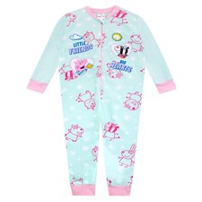 Kids Peppa Pig Sleepsuit | Girls Peppa Pig Pyjamas | Peppa and Zoe Fleece PJs