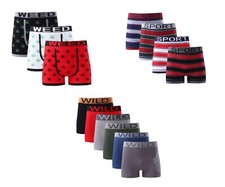 Mens Boxer Shorts Seamless Trunks Briefs Wild Designer Adults Underwear 3 Pairs