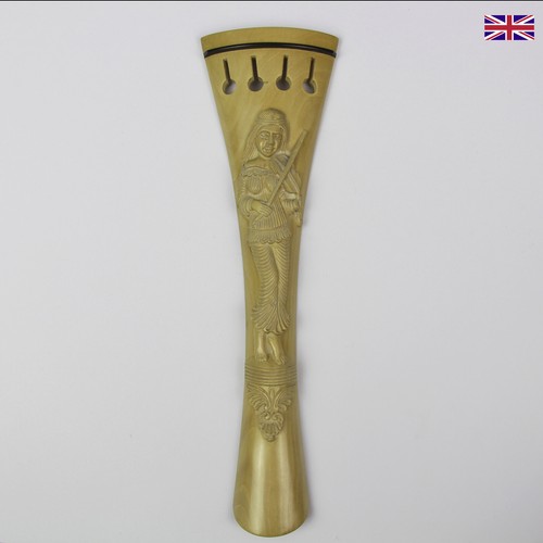 Tailpiece white boxwood carved - tailpiece,