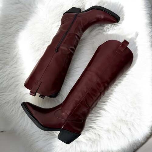 Womens burgundy knee - womens, high