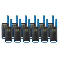 12 Motorola T62 Two Way Radio Walkie Talkie Blue 8KM PMR446 Licence Free Twelve