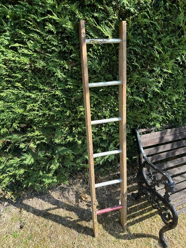 Vintage wooden ladder rung - wooden, 6