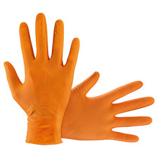  66474 SAS Safety GLOVES NITRILE 7 MIL POWDER FREE XLG ORNG