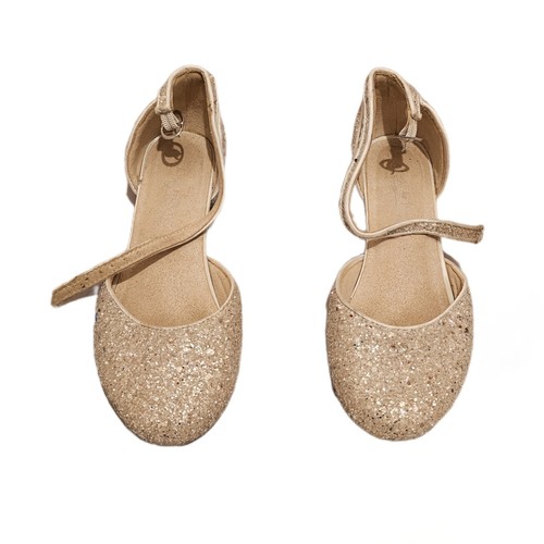 Girls gold glittery - girls, strap