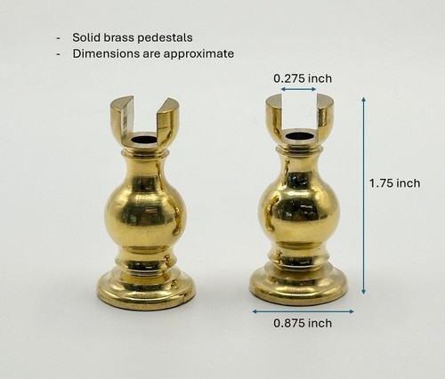 Brass pedestals pair - brass, for