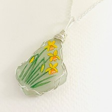 Hand painted English sea glass