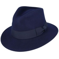 Wool fedora hat adorned with - hat,