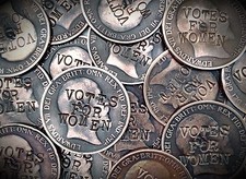 Suffragette penny defaced - suffragette,