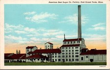 Postcard American Beet Sugar Co Factory East Grand Forks Minn Unposted