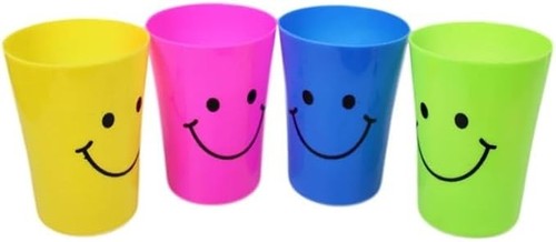 Smiley face plastic - plastic, drinking