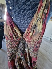 Stunning Designer "SCARLETT" Floor length EVENING DRESS / BALL GOWN PROM SIZE 16