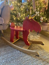 Christmas Wooden Rocking Moose