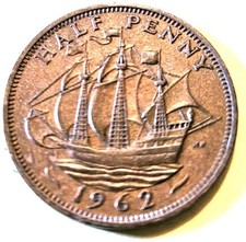 1962 Queen Elizabeth II Half