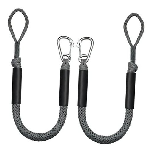 Grey bungee dock line - grey, boat