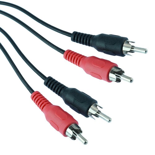 Red black twin rca - twin, phono