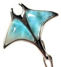 Larimar Manta Ray Pendant in