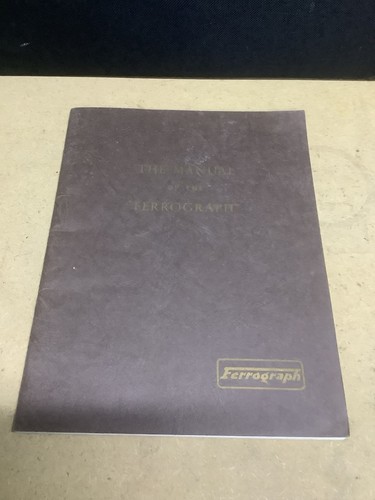 The manual ferrograph - manual,