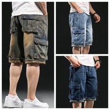 Men Baggy Loose Denim Shorts