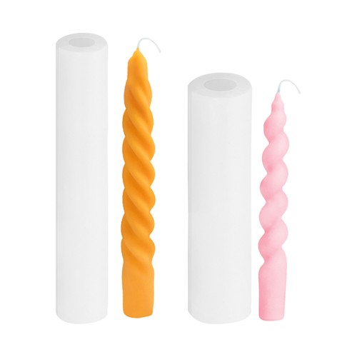 2pc twisted taper candle - 2pc, 3d
