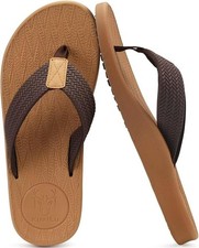 KuaiLu Mens Flip Flops Arch