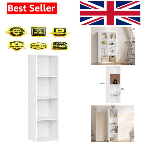 White cube wooden bookcase - white, /