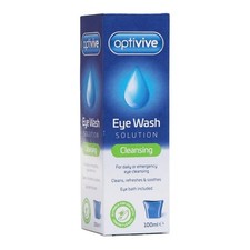 Optivive Eye Wash Cleansing Solution for Daily Or Emergency Eye Cleansing 100ML
