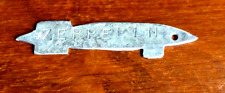 ZEPPELIN DURALUMIN SOUVENIR BY SALVAGE HUNTER FROM CRASHED ZEPPELIN WW1 UNIQUE!