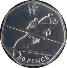 2012 Olympic 50p Coin .925