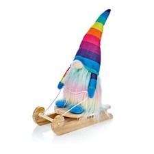 Rainbow gonk santa sleigh - santa,