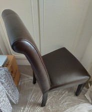 Leather Dining Chair Set Pair