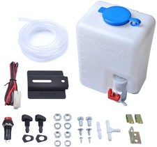 UNIVERSAL 12v WINDSCREEN WASHER BOTTLE KIT MOTOR PUMP JETS CLASSIC CAR MINI