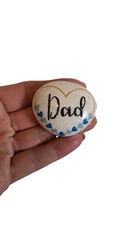 Dad within heart hand painted