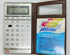RARE VINTAGE CASIO  MELODY Maker Musical Clock Calculator Case LCD Digital ML-90