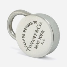 AUTHENTIC Tiffany and Co Charm- Return To Tiffany Round Padlock Charm Pendant