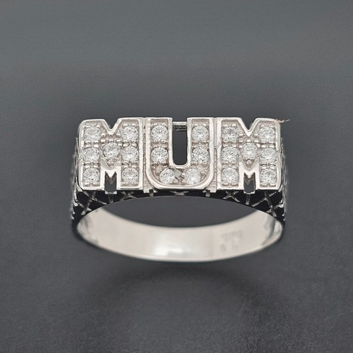 Sterling silver mum ring - sterling,