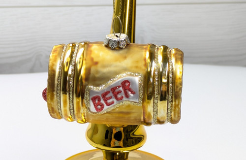 Vtg glass beer barrel - vtg,