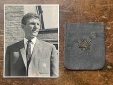 Very Rare 1963 Colin Appleton Leicester City Bullion Wire Blazer Badge + Photo.