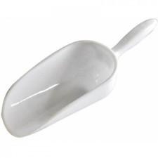 5oz/12oz/36oz White Plastic Flour Scoop, Ice, Sweets, Dry Food Cereal Scoop Bar