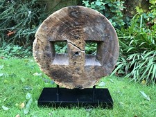 Robust Old Wooden Cart Wheel