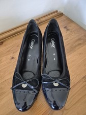 Gabor Navy Suede And Patent