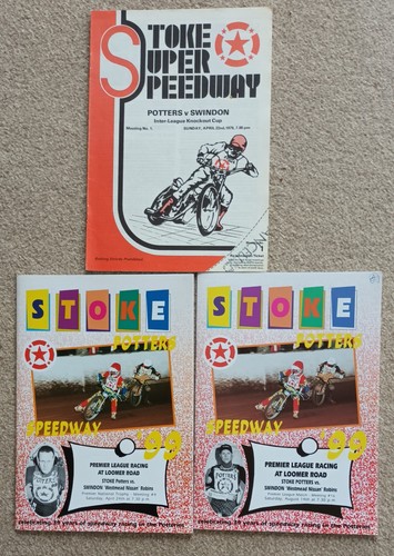 Stoke speedway programmes - stoke, x