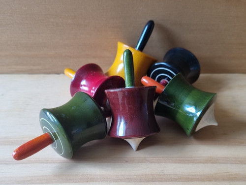 Wooden spinning top shared - wooden,