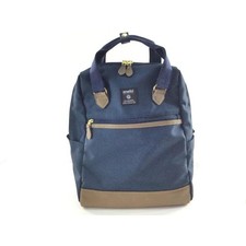 10 pocket backpack anello GRANDE water repellent A4 compatible navy