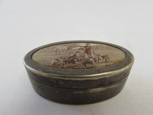 Antique hunt scene - (ref288cz),