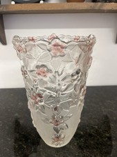 Vintage Pressed Glass Vase –