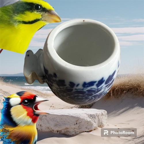 Ceramic bird feeder for cage - ceramic,